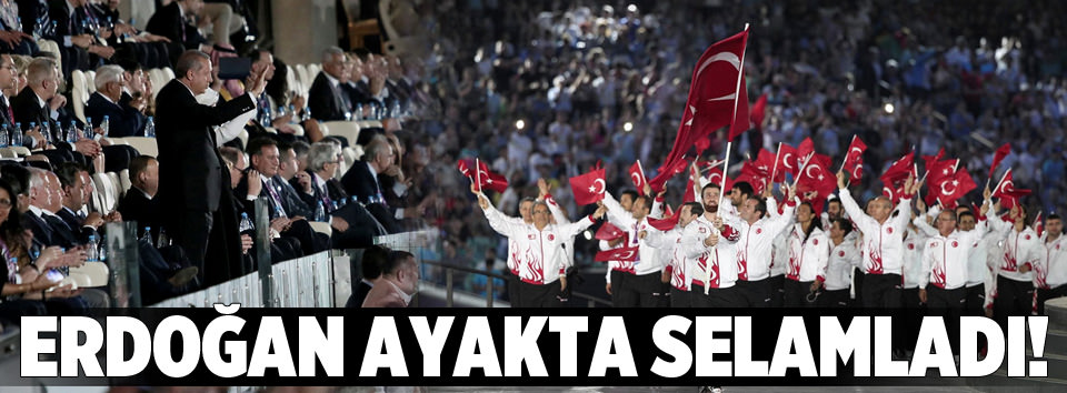 Erdoğan Türk sporcuları ayakta alkışladı