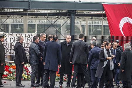 Erdoğan patlamanın olduğu yerde