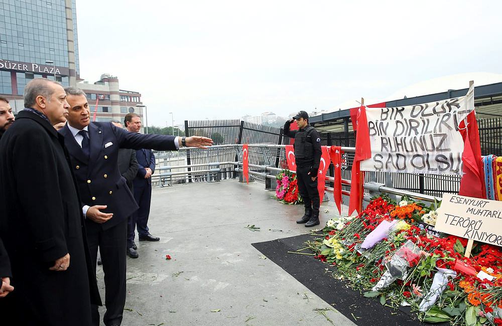 Erdoğan patlamanın olduğu yerde