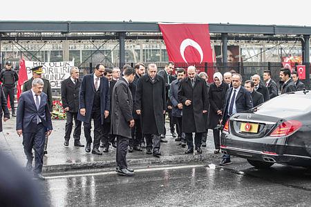 Erdoğan patlamanın olduğu yerde