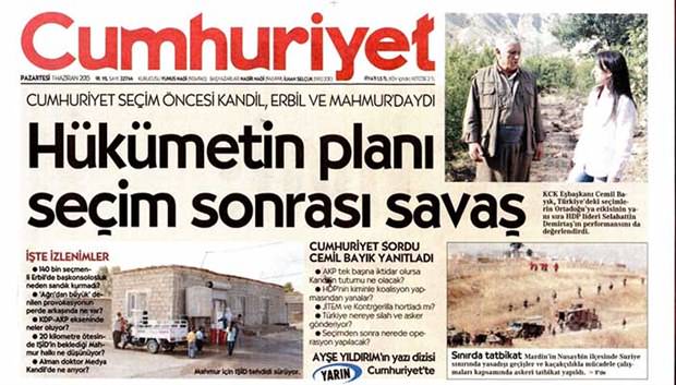 İşte Cumhuriyet'in ihanet manşetleri