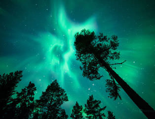 Kuzey ışıklarının muhteşem dansı